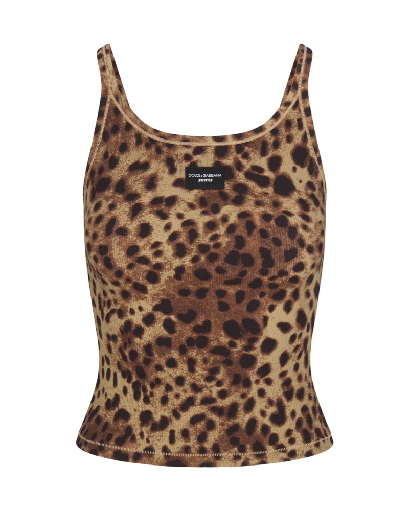 DOLCE & GABBANA ヒョウ柄タンクトップ Dolce & Gabbana ドルチェ＆ガッバーナ レオパード タンクトップ