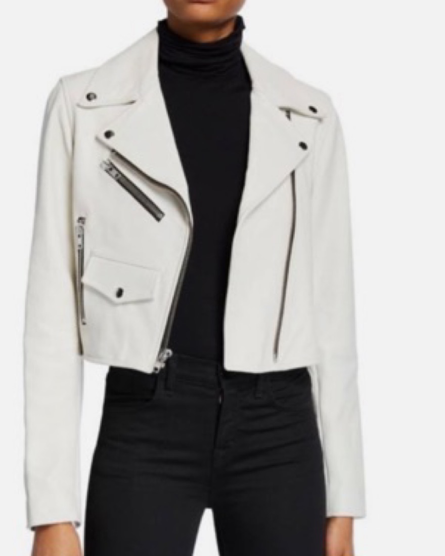 ジャケット・アウター 00s archive white leather jacket White ALC Lamb Leather Jacket by ALC - Pickle