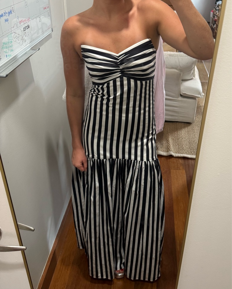 Caroline Constas Stripe Drop Waist Dress by Caroline Constas - Pickle