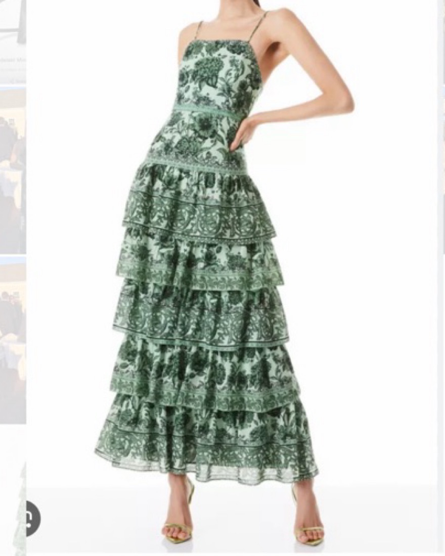 Alice + Olivia Green Valencia Dress by Alice & Olivia - Pickle