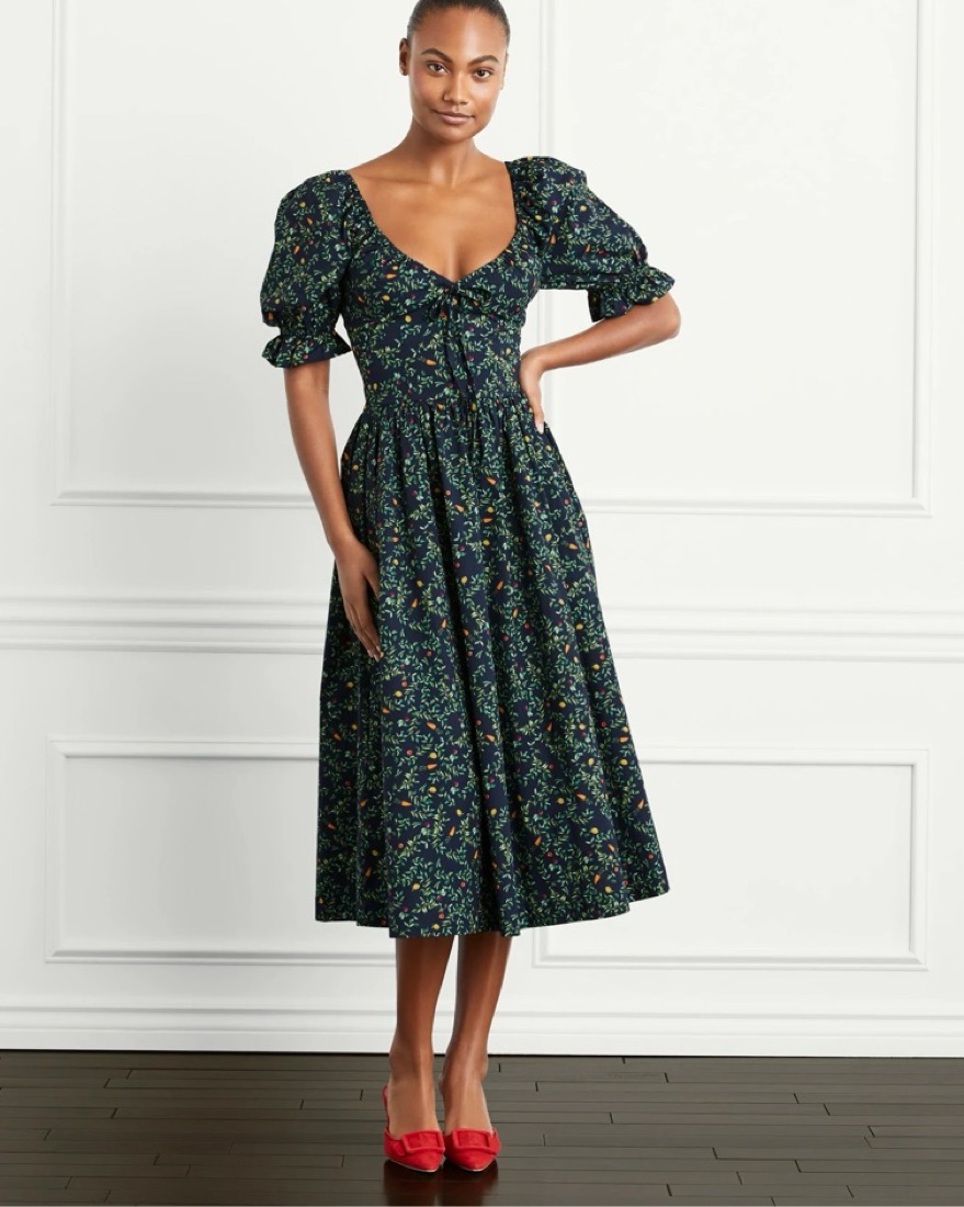 Ophelia Dress In Midnight Garden by Hill House Home - Pickle