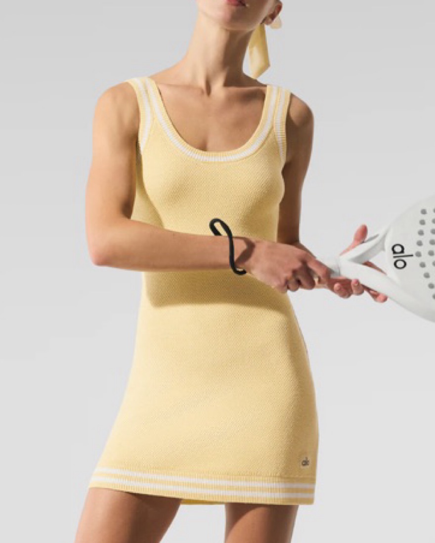 Alo Tennis Club Knit Dress by Alo Yoga - Pickle