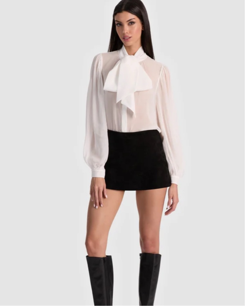 Alice + Olivia White Brentley Blouse by Alice & Olivia - Pickle