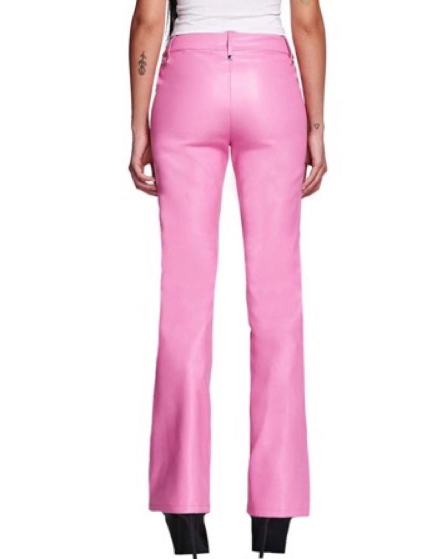 S nylon jersey pants lace（pink S nylon jersey pants with lace thread, pink