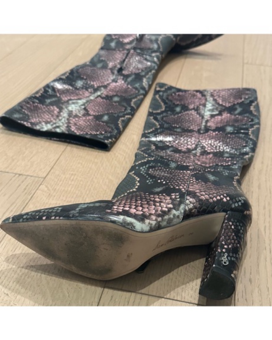 Sam Edelman Snakeskin High Boot by Sam Edelman - Pickle