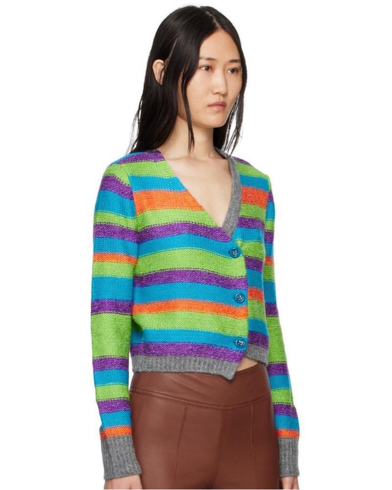 カーディガン ANDERSSON BELL MARTA STRIPE CARDIGAN Andersson Bell Marta Cardigan by Andersson Bell - Pickle