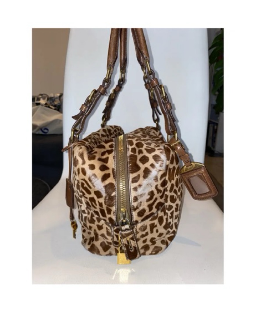 VTG Animal Print Pony Hair Prada Bag by Prada - Pickle