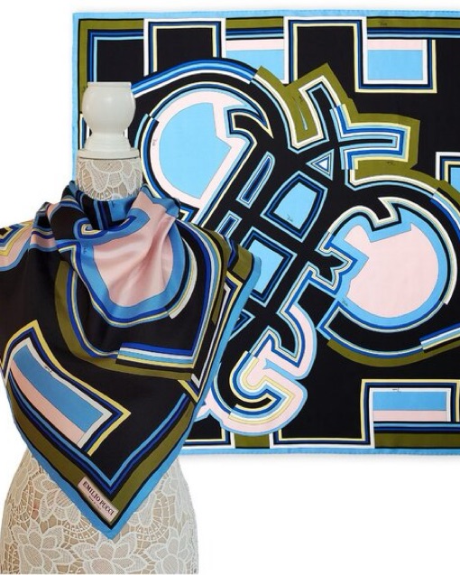 ​シルク100% EMILIO PUCCI キャミソール プッチ柄 LVJタグ EMILIO PUCCI - エミリオプッチ プッチ柄フリルロングキャミソール 36