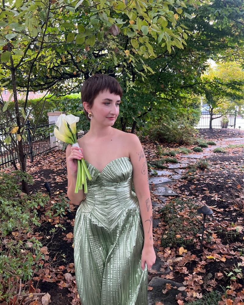 アッカ 25th ドレスゴム Cult Gaia Ashika Gown Green by Cult Gaia - Pickle