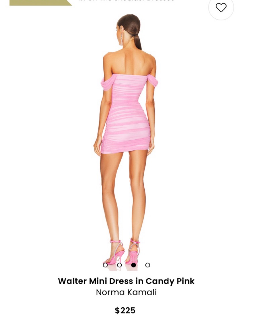 Norma Kamali Revolve Walter Mini Dress by Norma Kamali - Pickle