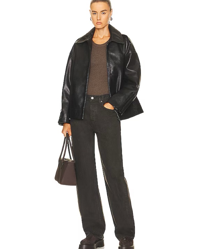 Grlfrnd Alek Leather Jacket by Grlfrnd Denim - Pickle