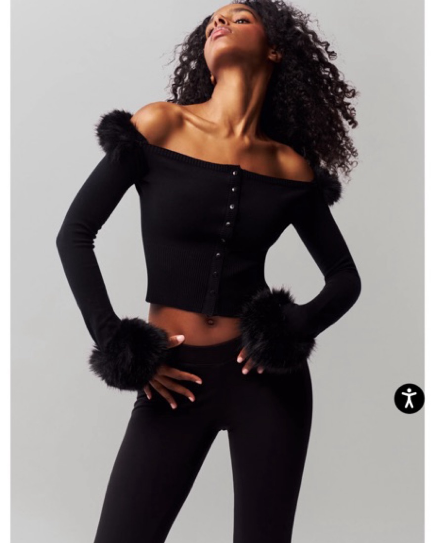 Danielle Guizio Faux Fur cardigan by Guizio - Pickle