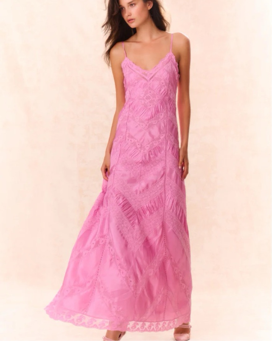 LoveShackFancy Josanne Dress by LoveShackFancy - Pickle