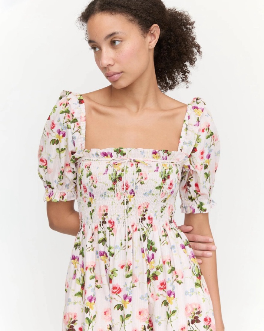 Hill house maxi floral dress by Hill House Home - Pickle