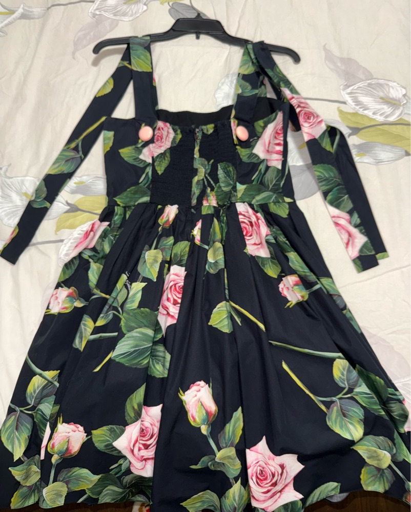 Dolce & Gabbana Rose-Print Dress by Dolce + Gabbana - Pickle