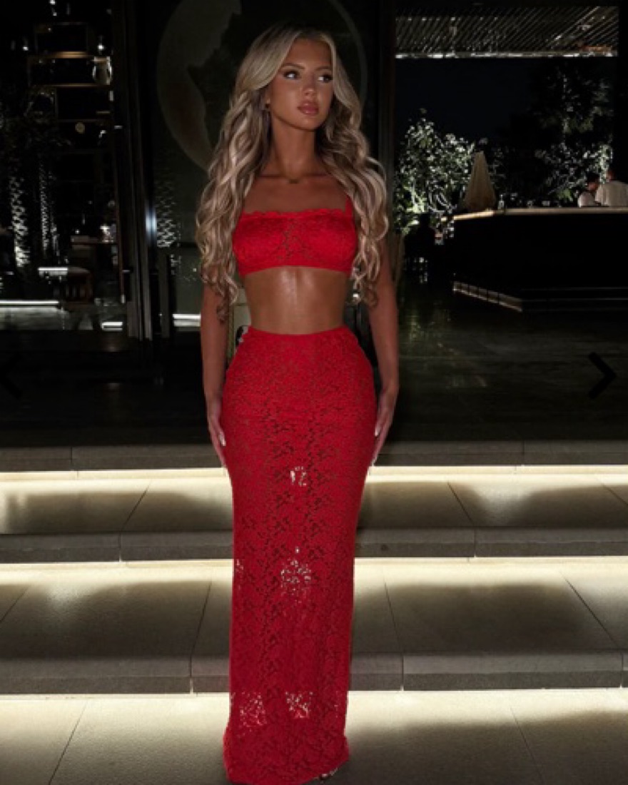 【Lure you in】SKIRT & LACE TOPS Expired Girl Chloe Green Lace Set by Expired Girl - Pickle