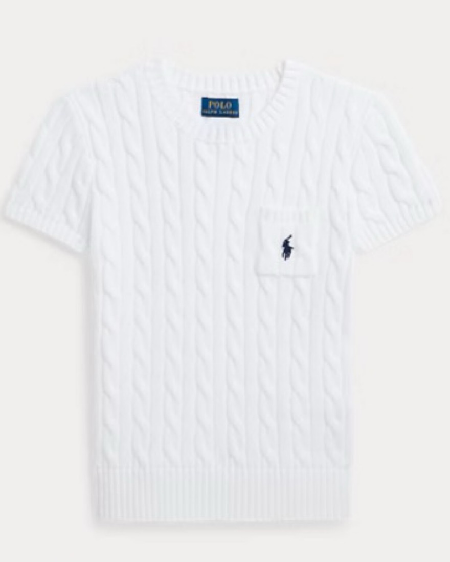 Ralph Lauren Polo Cable Knit Sweater by Polo Ralph Lauren - Pickle