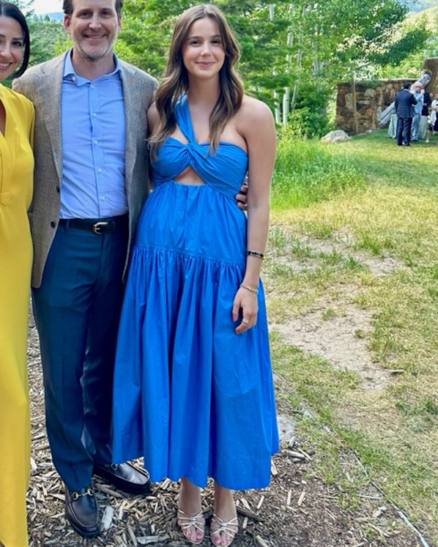 Blue A.L.C one Shoulder Midi dress by ALC - Pickle