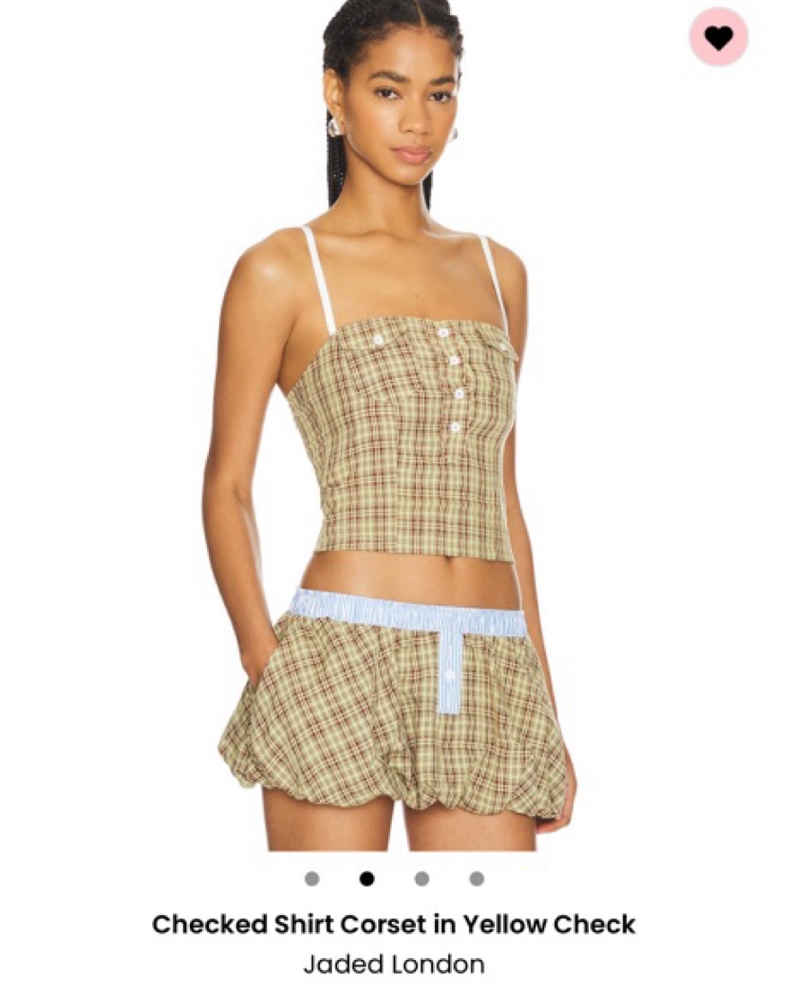 Jaded London Plaid Two Piece by Jaded London - Pickle