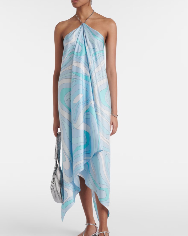 Emilio Pucci Marmo Print Silk Dress by Pucci - Pickle