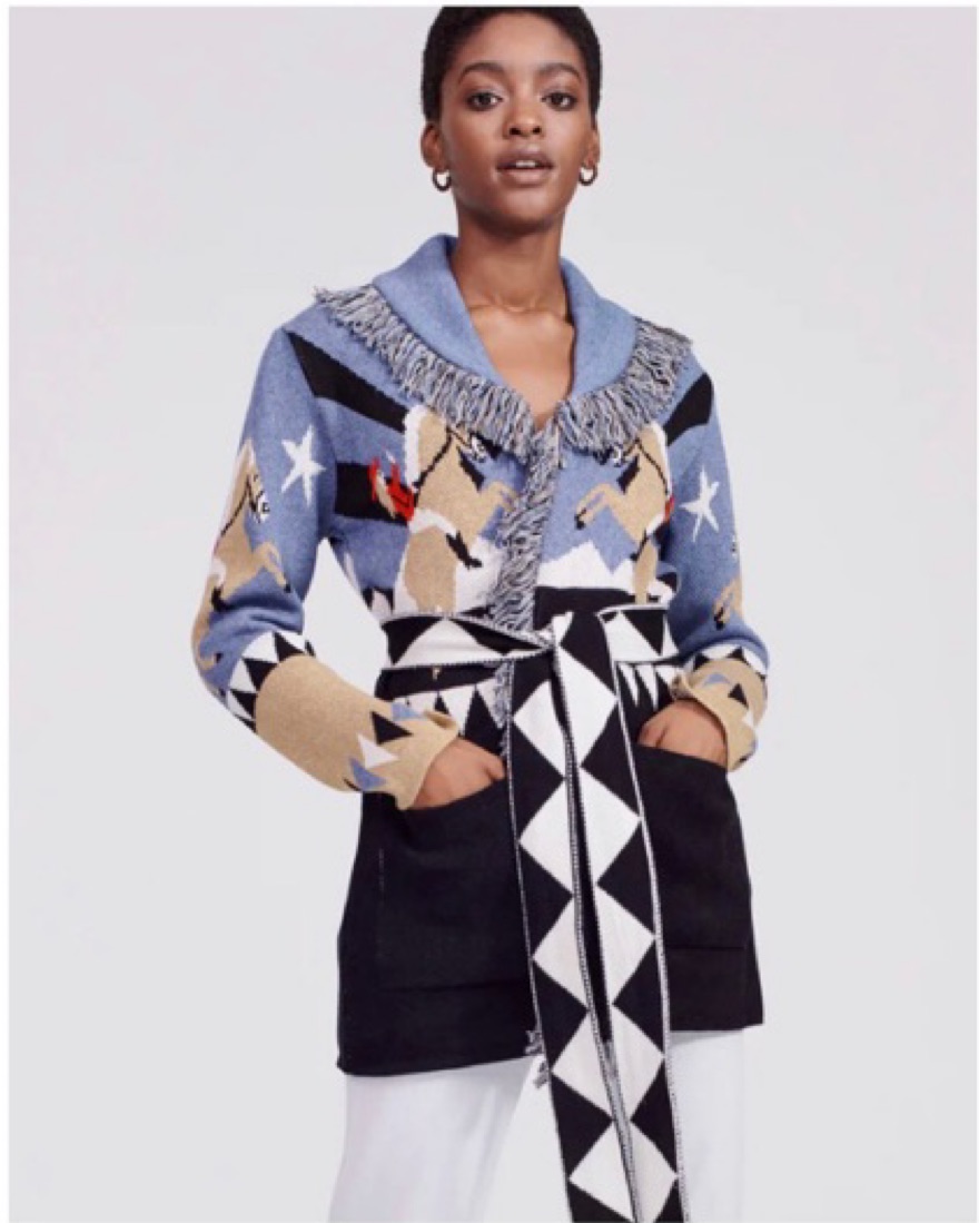 Hayley Menzies Sunrise Rodeo Cardigan by Hayley Menzies - Pickle