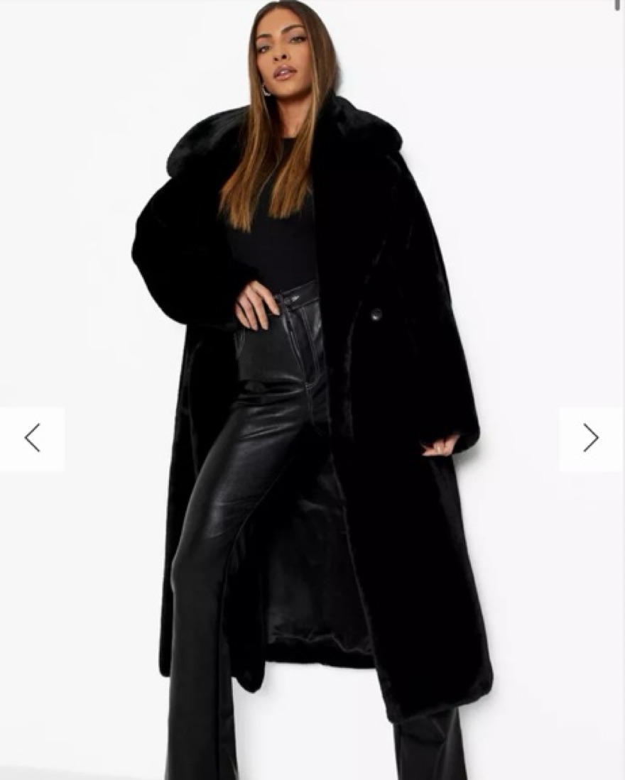 HAUNT EAUX FUR COAT 黒 FAUX FUR PANEL HOODED TRENCH IN BLACK – AKIRA