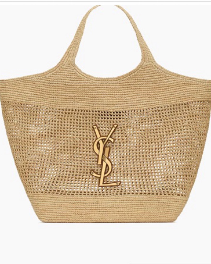 YSL Saint Laurent Beach Vacation Tote by YSL - Pickle