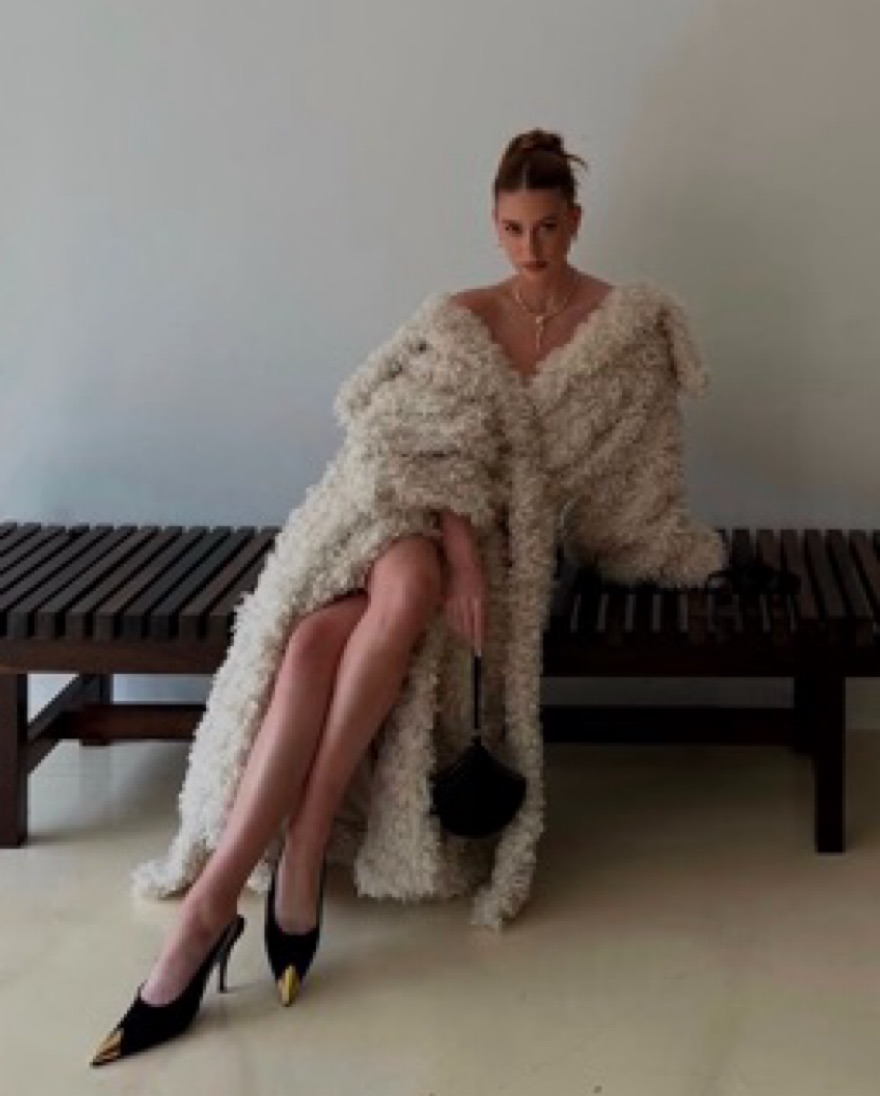 KHY Shaggy Faux Fur Oversized Coat S/M by KHY - Pickle