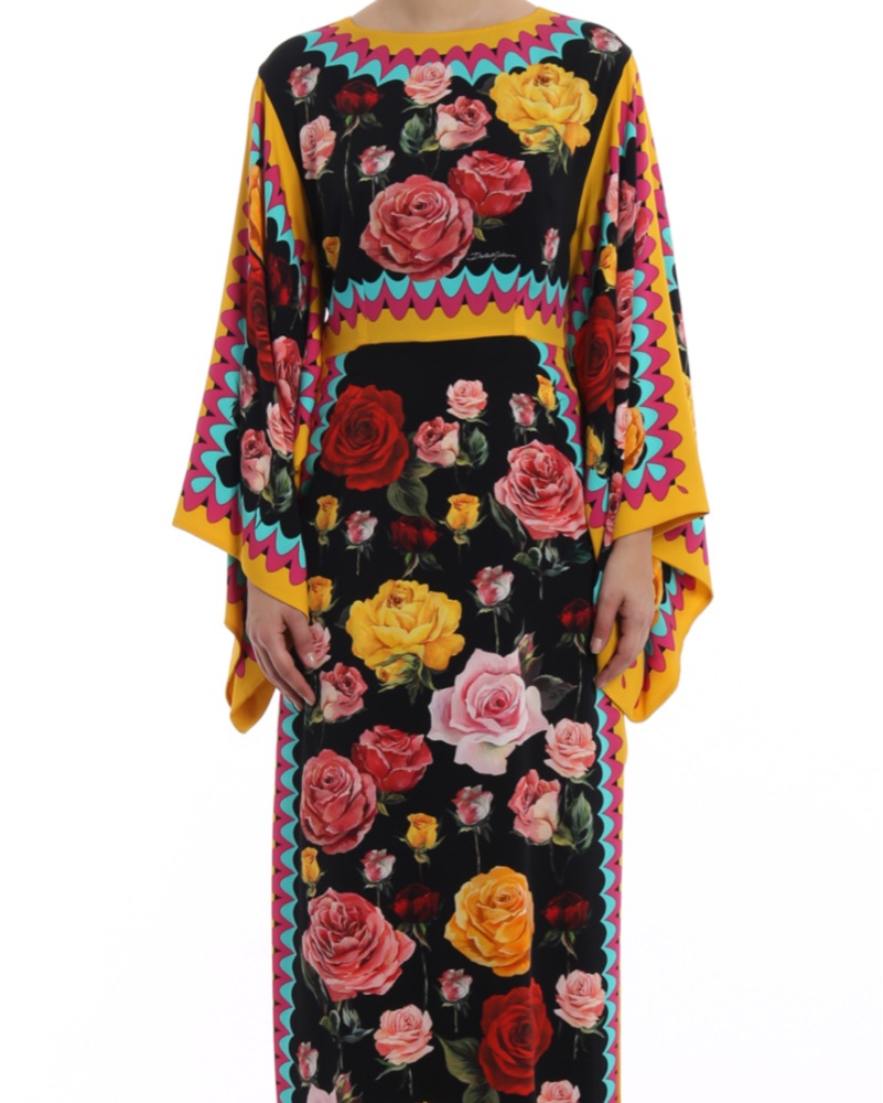 Dolce & Gabbana Rose Print Caftan (runwa by Dolce + Gabbana - Pickle