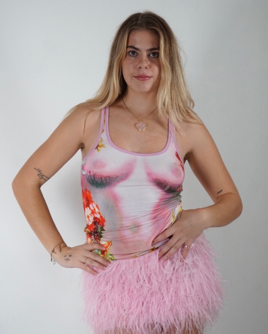 Jean Paul Gaultier Pink Body Flower Top by Jean Paul Gaultier - Pickle