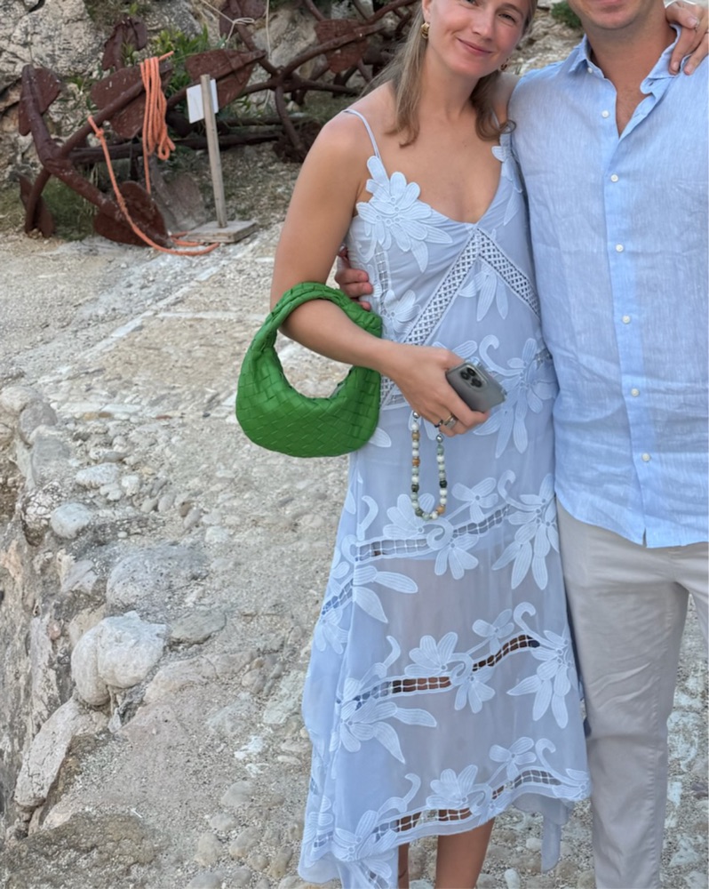 self-portrait ノースリーブ チュニック ライトブルー Self Portrait blue midi dress by Self Portrait - Pickle