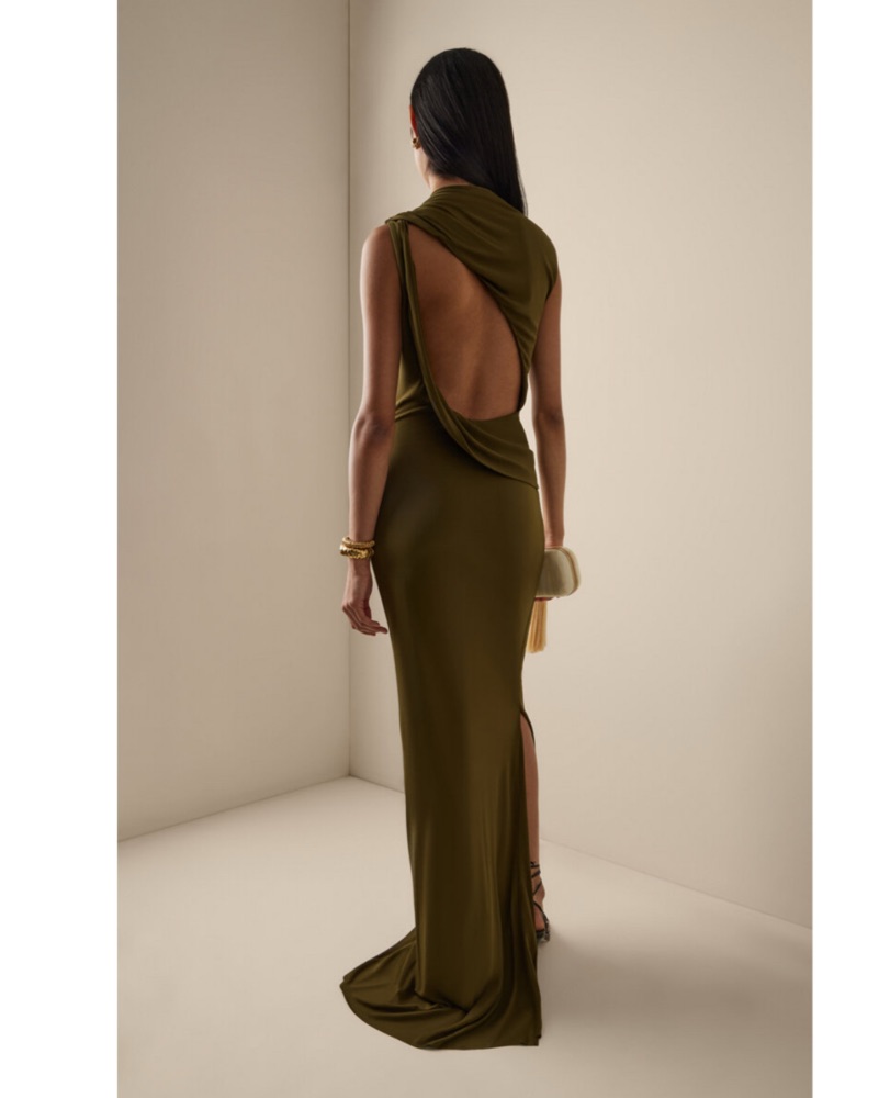 Cult Gaia Izola Open Back Gown by Cult Gaia - Pickle