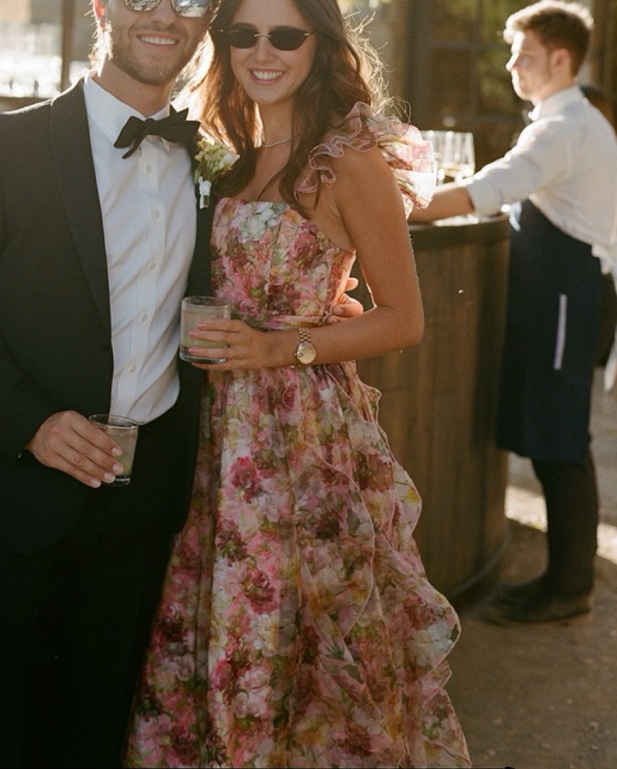 Alice + Olivia Jasmina Floral Gown by Alice & Olivia - Pickle