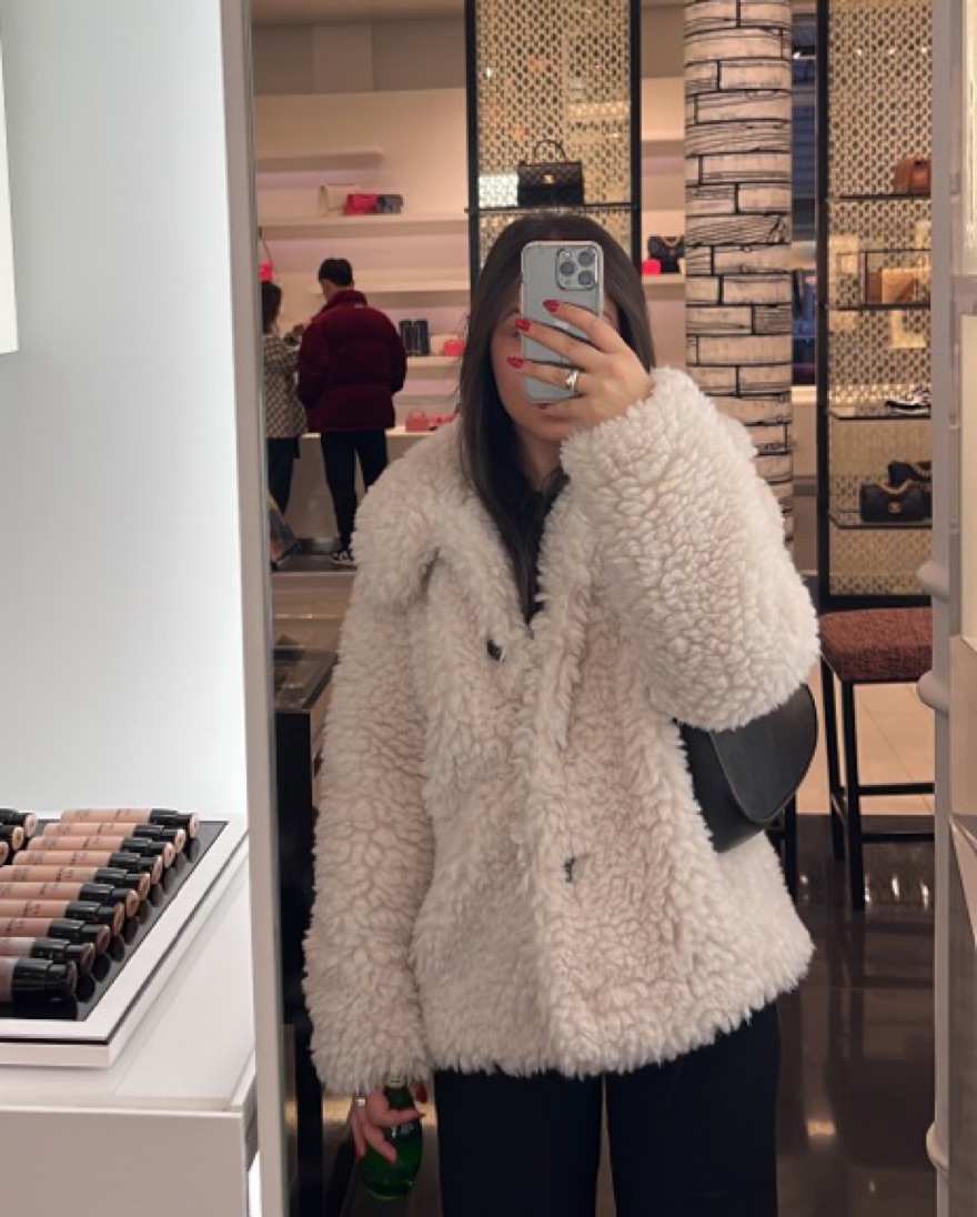 Fluffy Teddy Coat by Vero Moda - Pickle