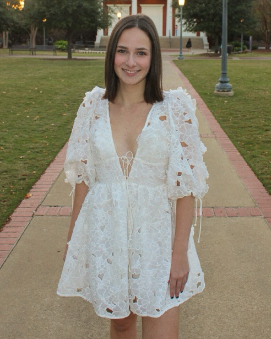 【yonchi】KUMA LACE VOLUME MINI DRESS For Love and Lemons Leighton Mini Dress by For Love & Lemons - Pickle