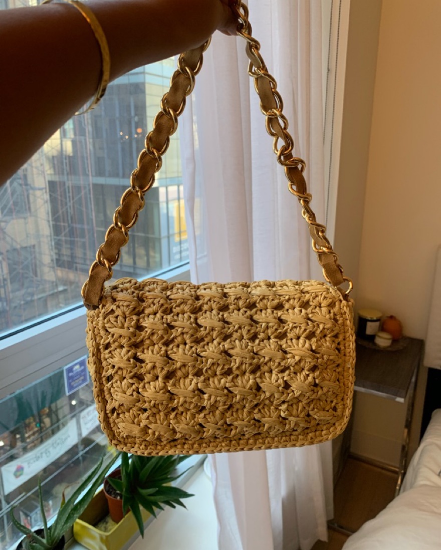 Caterina Bertini Woven Shoulder Bag by Caterina Bertini - Pickle