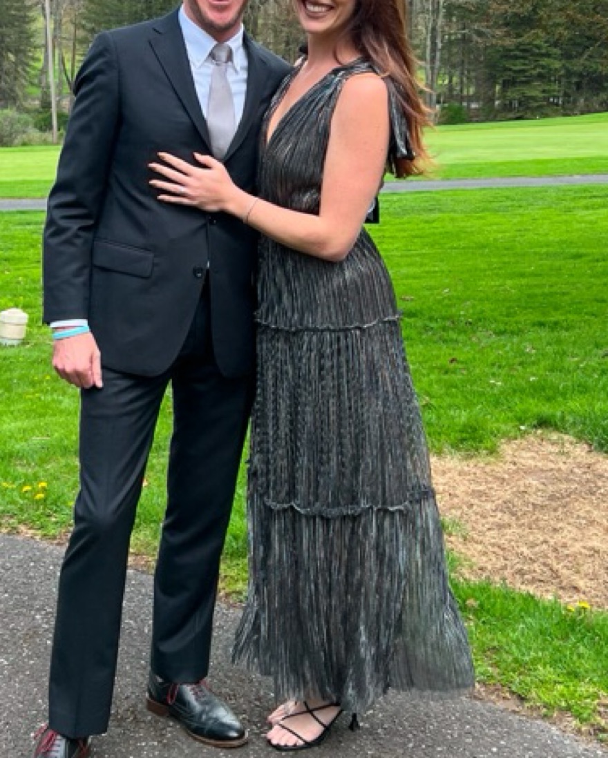 サバジ Helena Metalic Maxi Dress by Sabina Musayev - Pickle