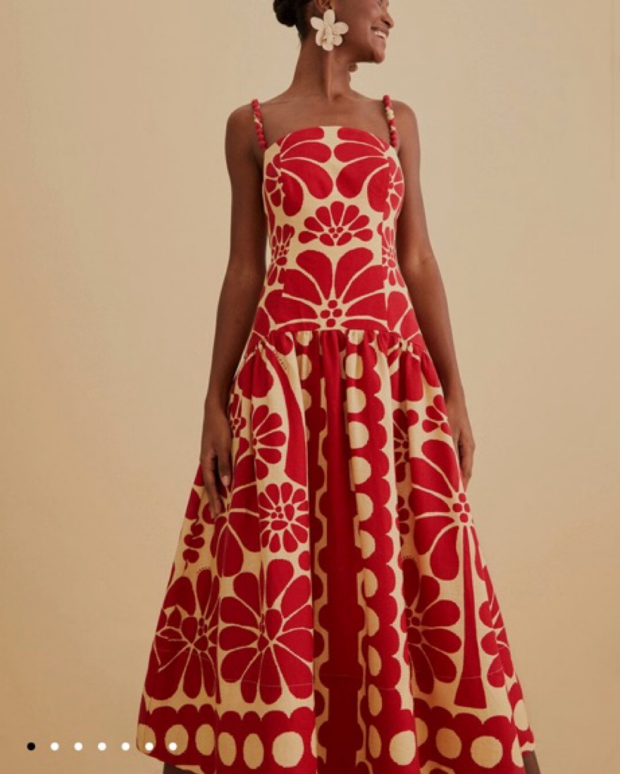 Farm Rio Palermo Floral Midi Dress by Farm Rio - Pickle