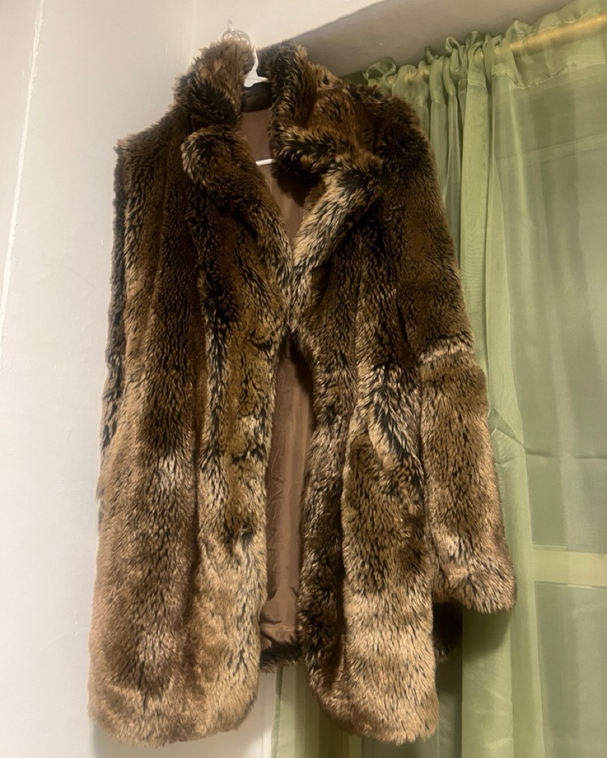 Mob Wife Brown Fur Coat by N/a - Pickle