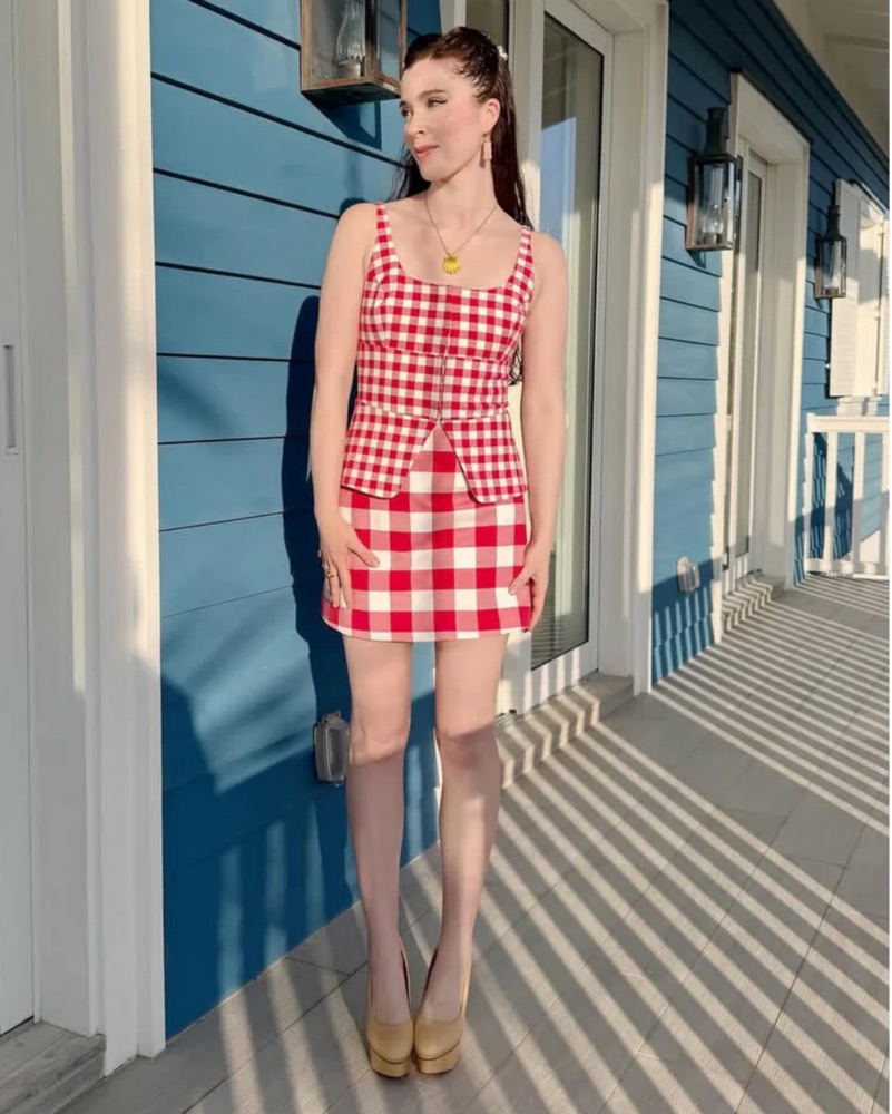 Hill House Gingham Set (Hallie Skirt) by Hill House Home - Pickle