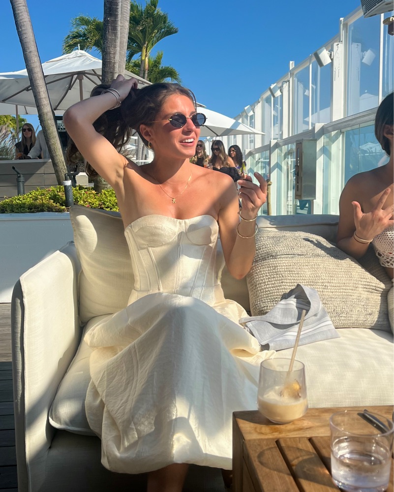 Simkhai Noretta Strapless Dress by Jonathan Simkhai - Pickle