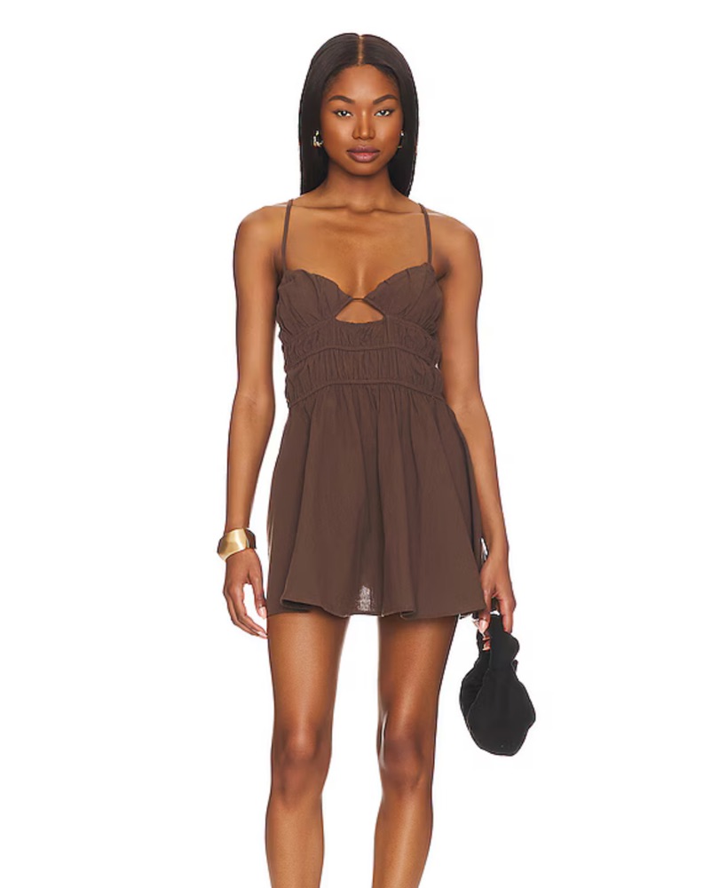 Mini Dress In Brown by SNDYS - Pickle