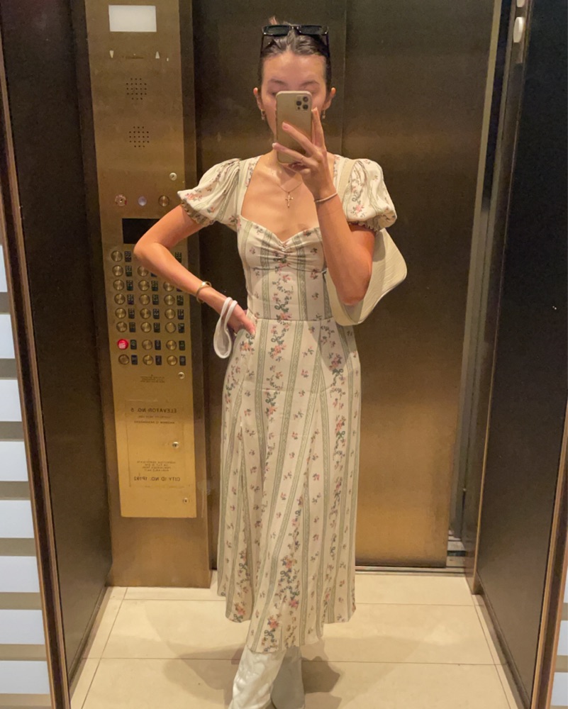 Reformation Lacey Midi Dress by Reformation - Pickle