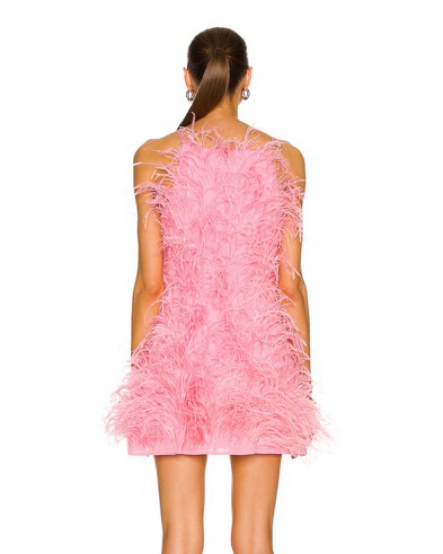 Cult Gaia Shannon Feather Dress Pink by Cult Gaia - Pickle