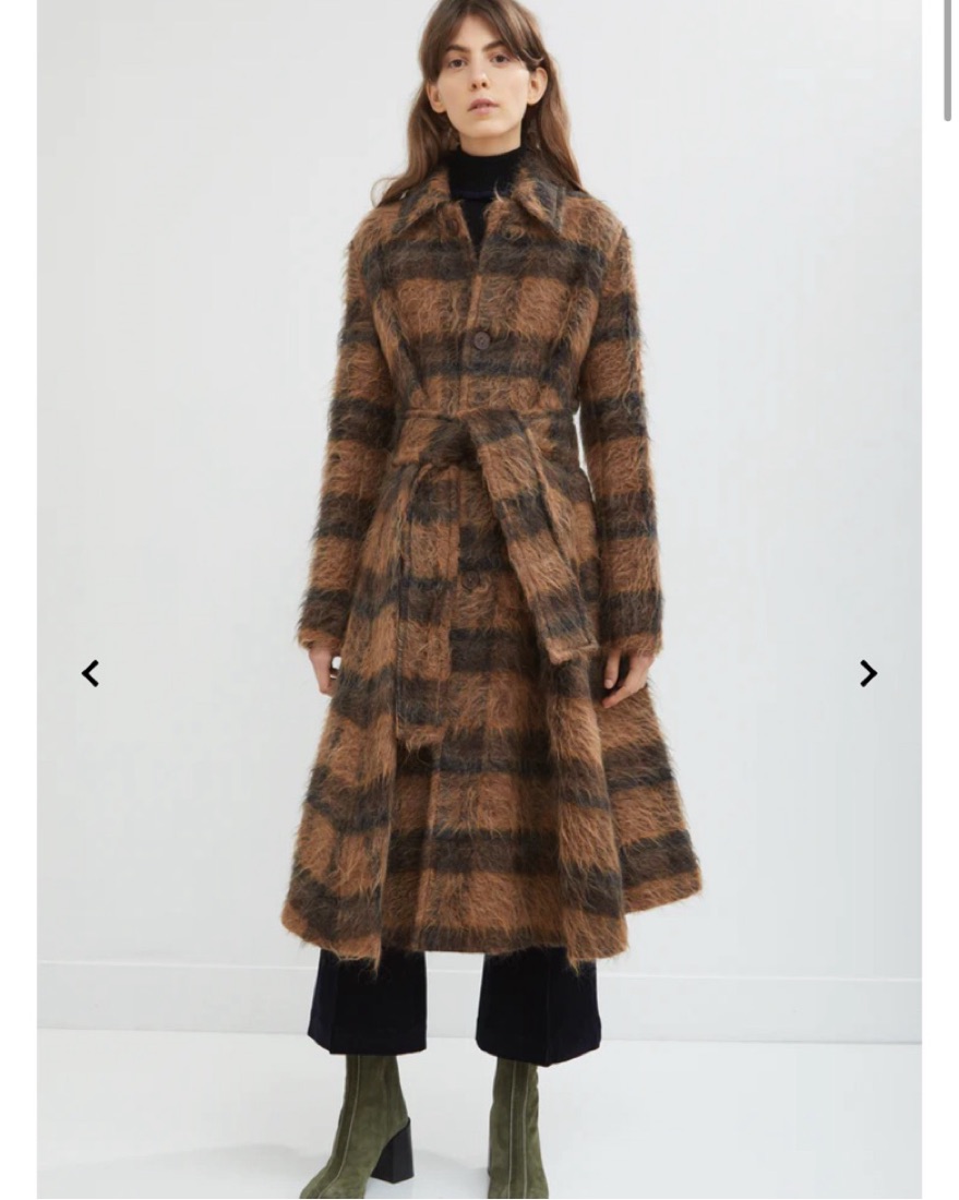 Elegant Acne Studies Brown Check Coat by Acne Studios - Pickle