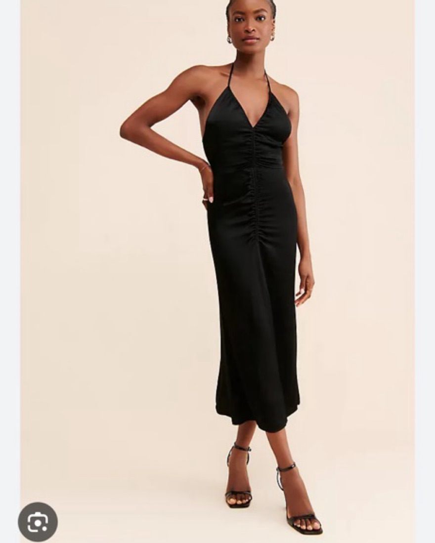 ASTR black satin toledo midi dress by Astr The Label - Pickle