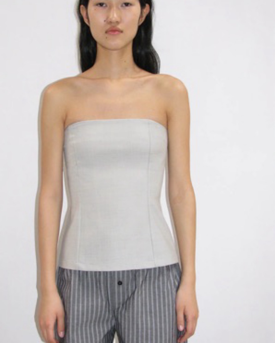 Paloma Wool Grey Celta Strapless Top by Paloma Wool - Pickle