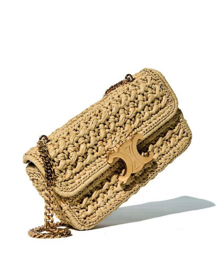 Celine Triomphe Raffia Bag | Pickle