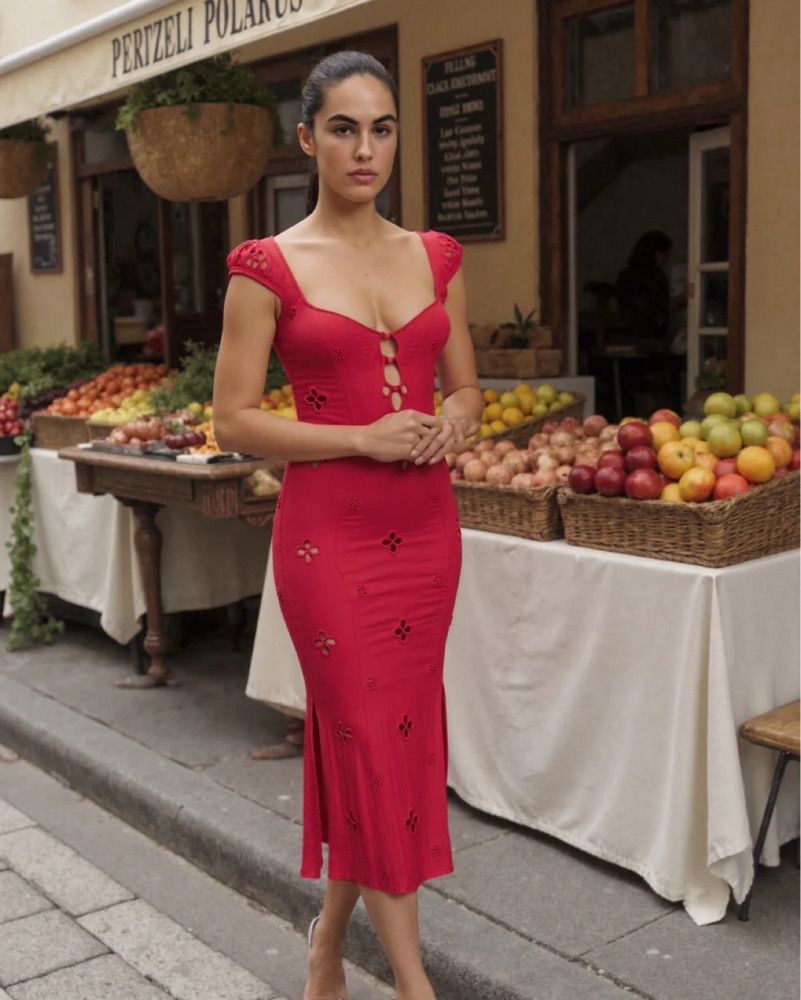 Mirror Palais Maria Dress Red by Mirror Palais - Pickle