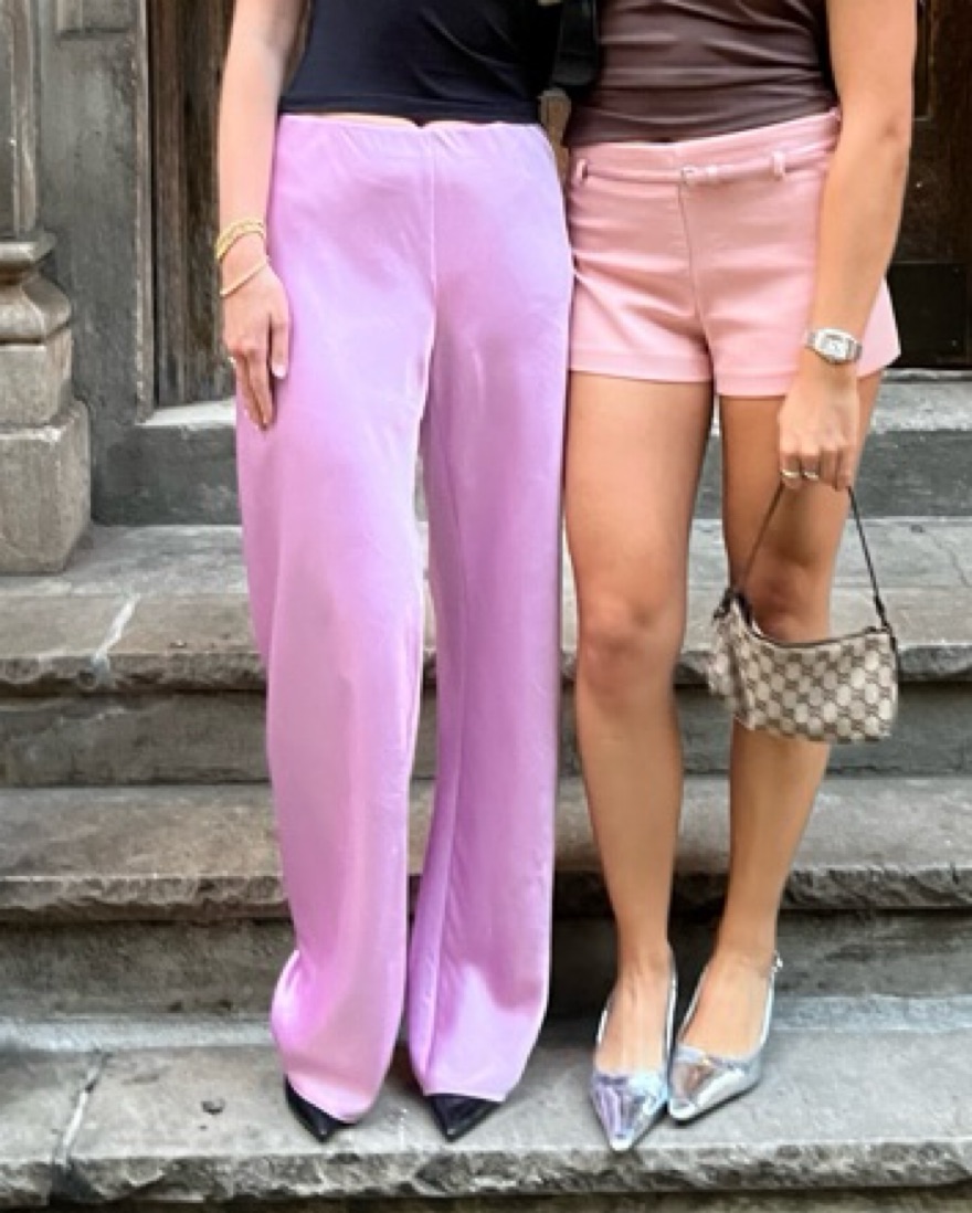 Pink Vince Satin Bias Pants by Vince - Pickle